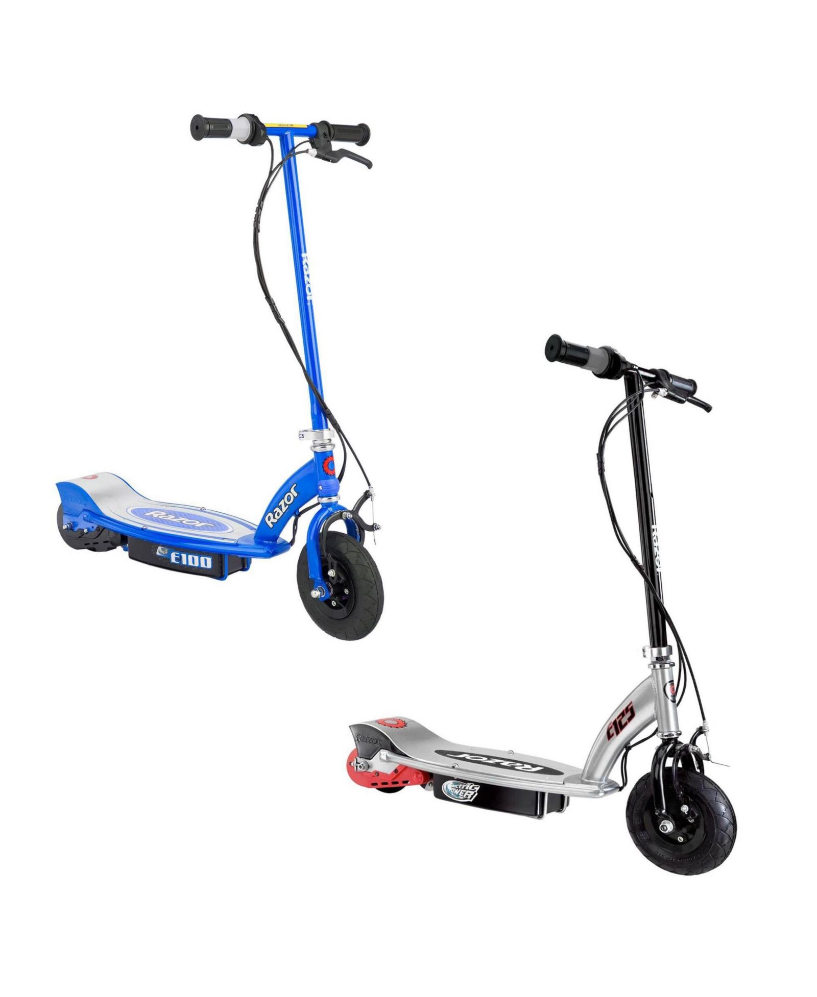 Электросамокат Razor E100 Motorized Rechargeable Kids Toy, 1 Black & 1 Blue