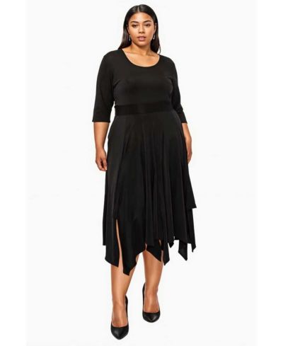 Женское платье L I V D Shay Plus Size с асимметричным подолом