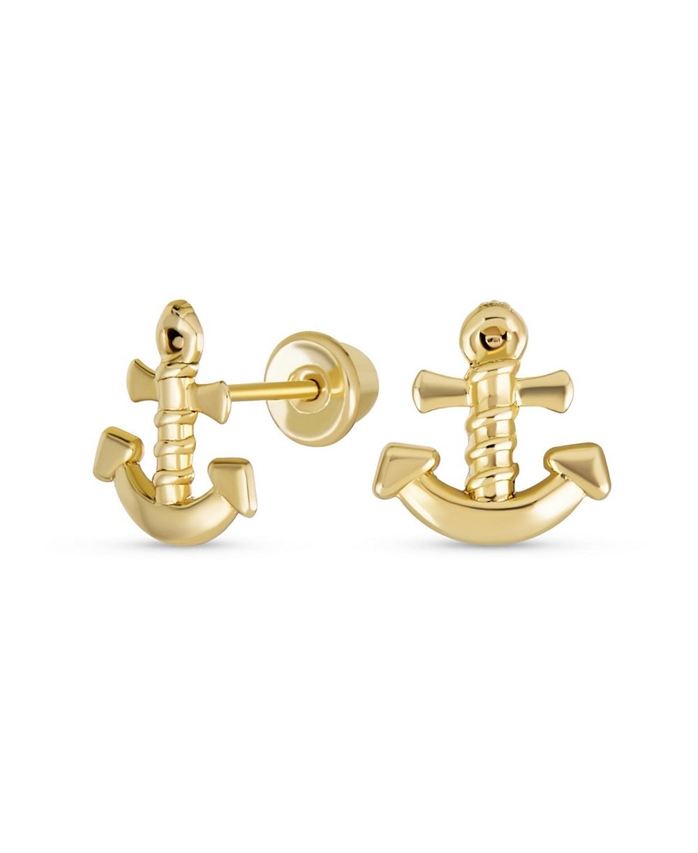 Bling Jewelry серьги-гвоздики Petite Small Tropical Beach Vacation Yellow 14K Gold