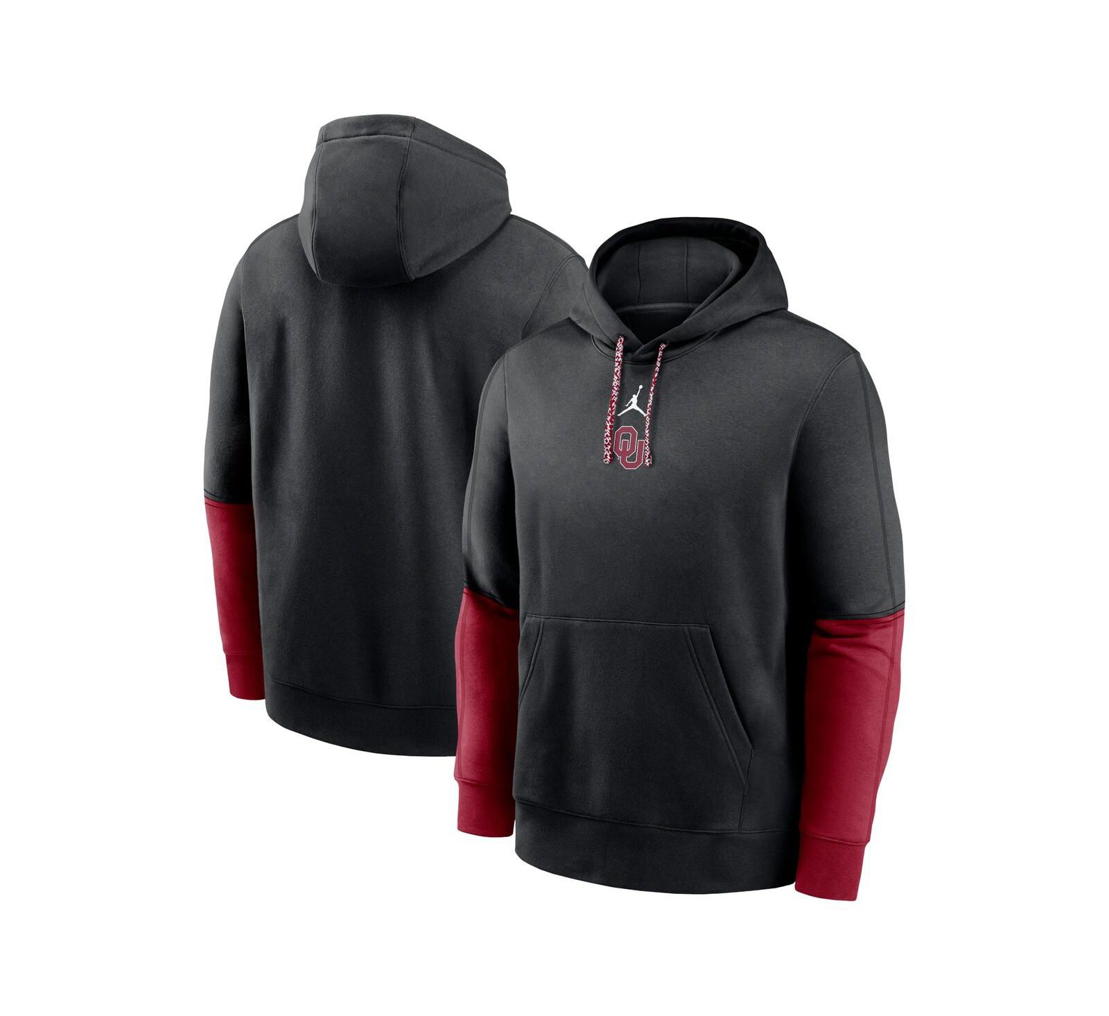 Худи Jordan Men's Black/Crimson Oklahoma Sooners 2024 Sideline Club