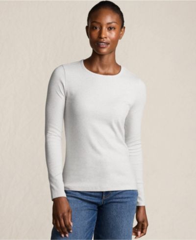 Футболка Lands' End Women's Tall Long Sleeve Micro Rib