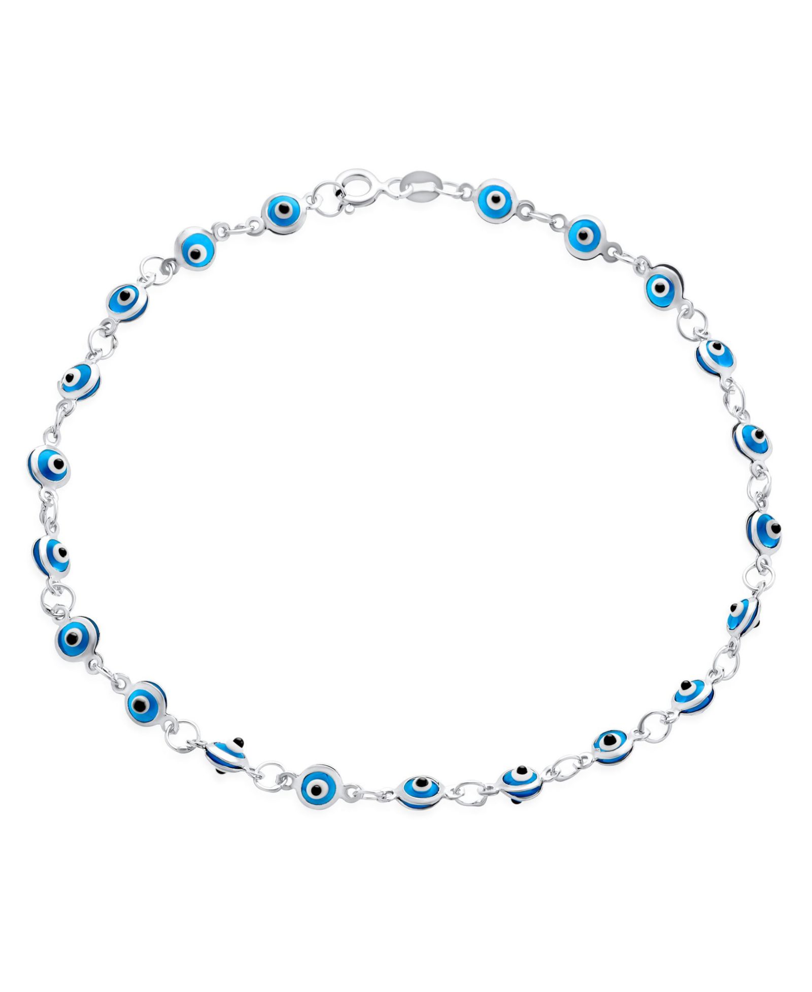 Bling Jewelry Evil Eye Anklet Bracelet Sterling Silver