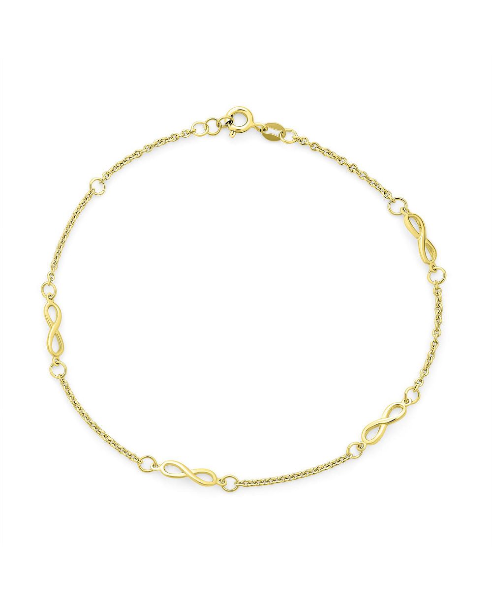 Bling Jewelry Браслет на ногу Love Knot с символом Infinity,.925 Sterling Silver