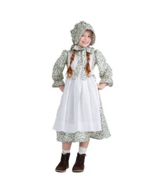 Dress Up America Детский костюм Pioneer: платье, фартук и чепчик