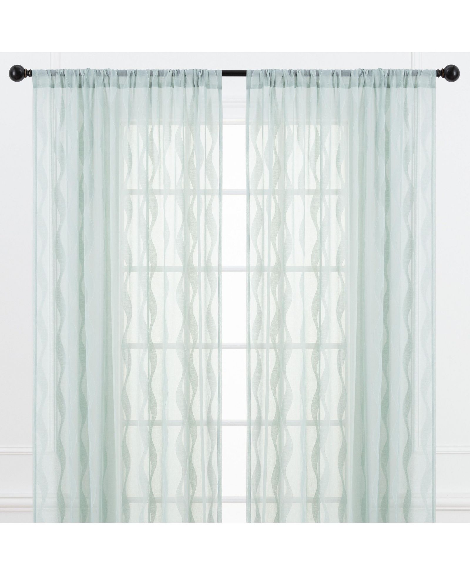 Chanasya Premium Waves Voile Sheer Curtains - 2-Panel Light Filtering Curtains for Living Room, Bedroom, Kitchen - 52" x 108"