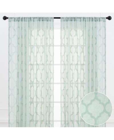 Прозрачные шторы Chanasya Premium Waves Voile Sheer, 2 панели, 52" x 108"