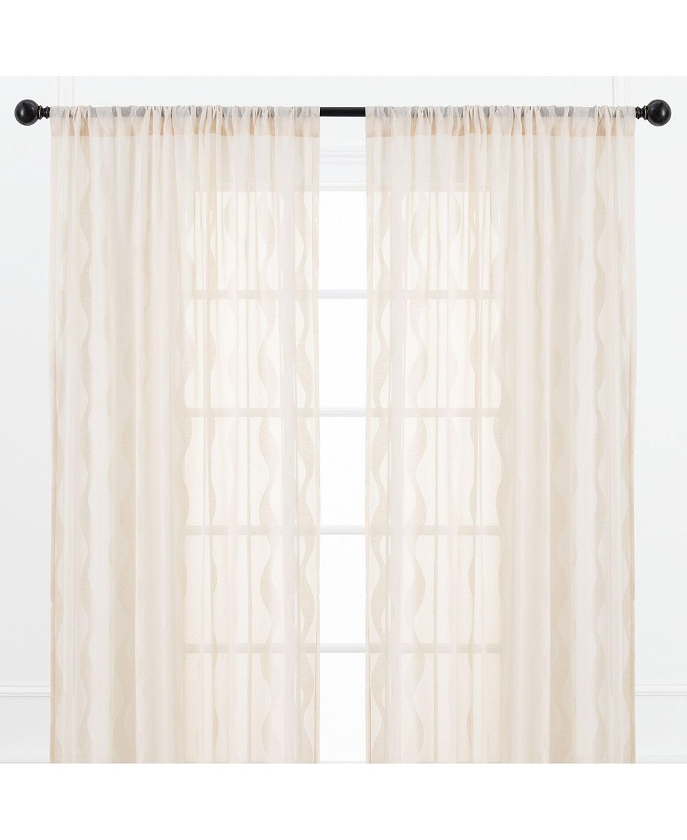 Chanasya Premium Waves Voile Sheer Curtains - 2-Panel Light Filtering Curtains for Living Room, Bedroom, Kitchen - 52" x 96"