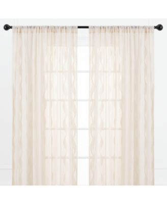 Chanasya Premium Waves Voile Sheer Curtains - 2-Panel Light Filtering Curtains for Living Room, Bedroom, Kitchen - 52" x 96"