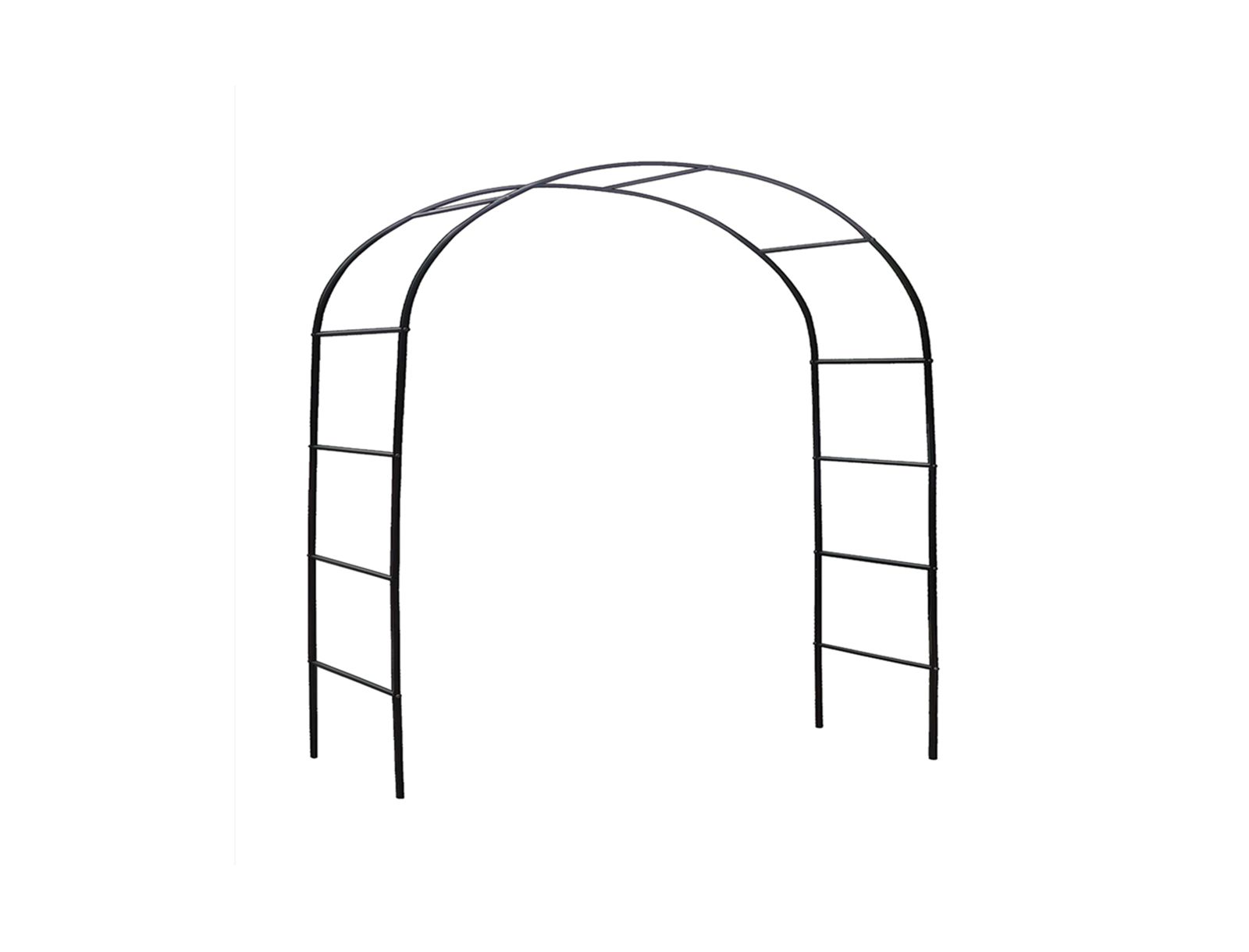 7'8'' Metal Garden Arch Trellis  Adjustable Arbor Trellis for Climbing Plants & Garden Support
