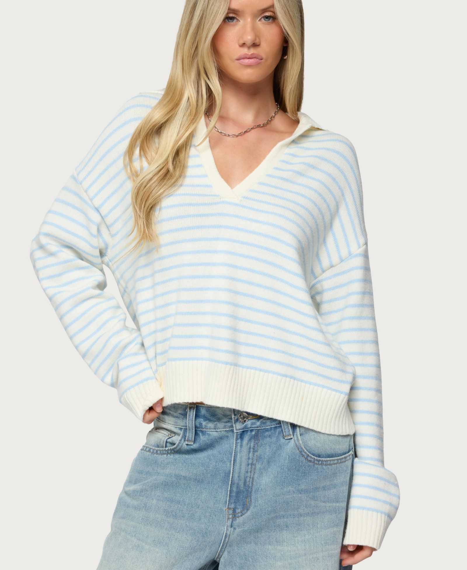 Edikted Women's Copenhagen Oversized Striped Sweater