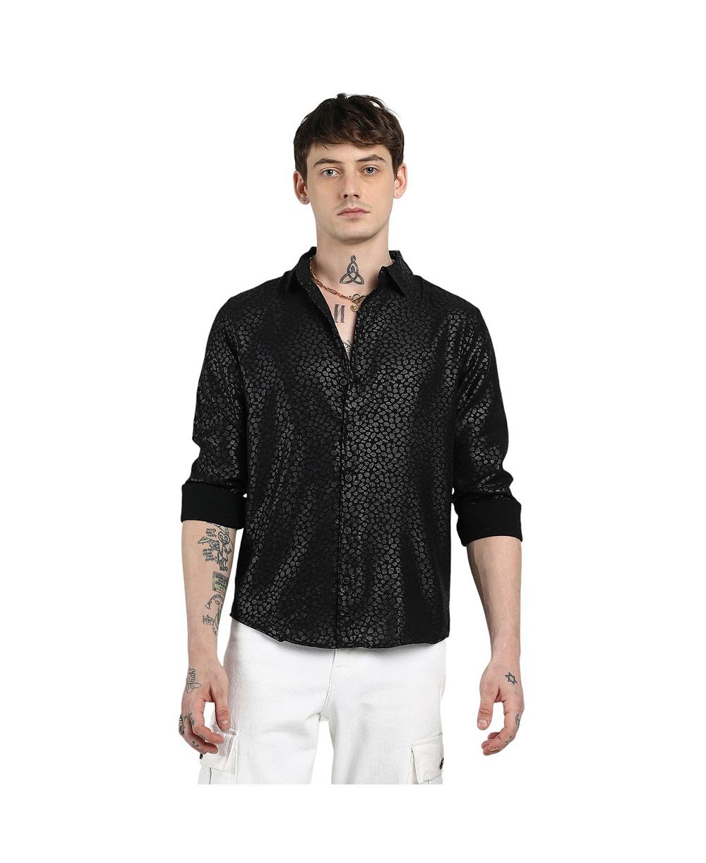 Мужская рубашка Campus Sutra Onyx Black Pavement