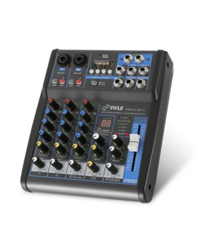 Pyle 4-Channel Bluetooth DJ Audio Mixer