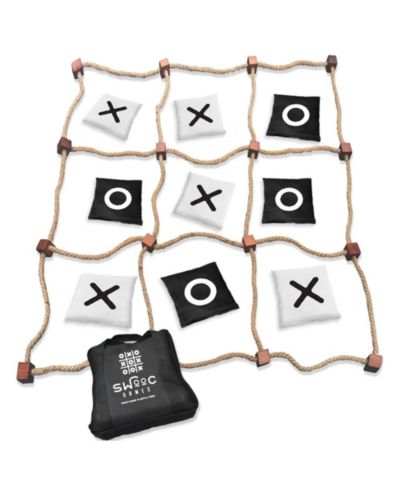 Настольная игра Giant Tic Tac Toe Bean Bag Toss | 3ft x 3ft | Мгновенная установка | Игровое поле с веревкой