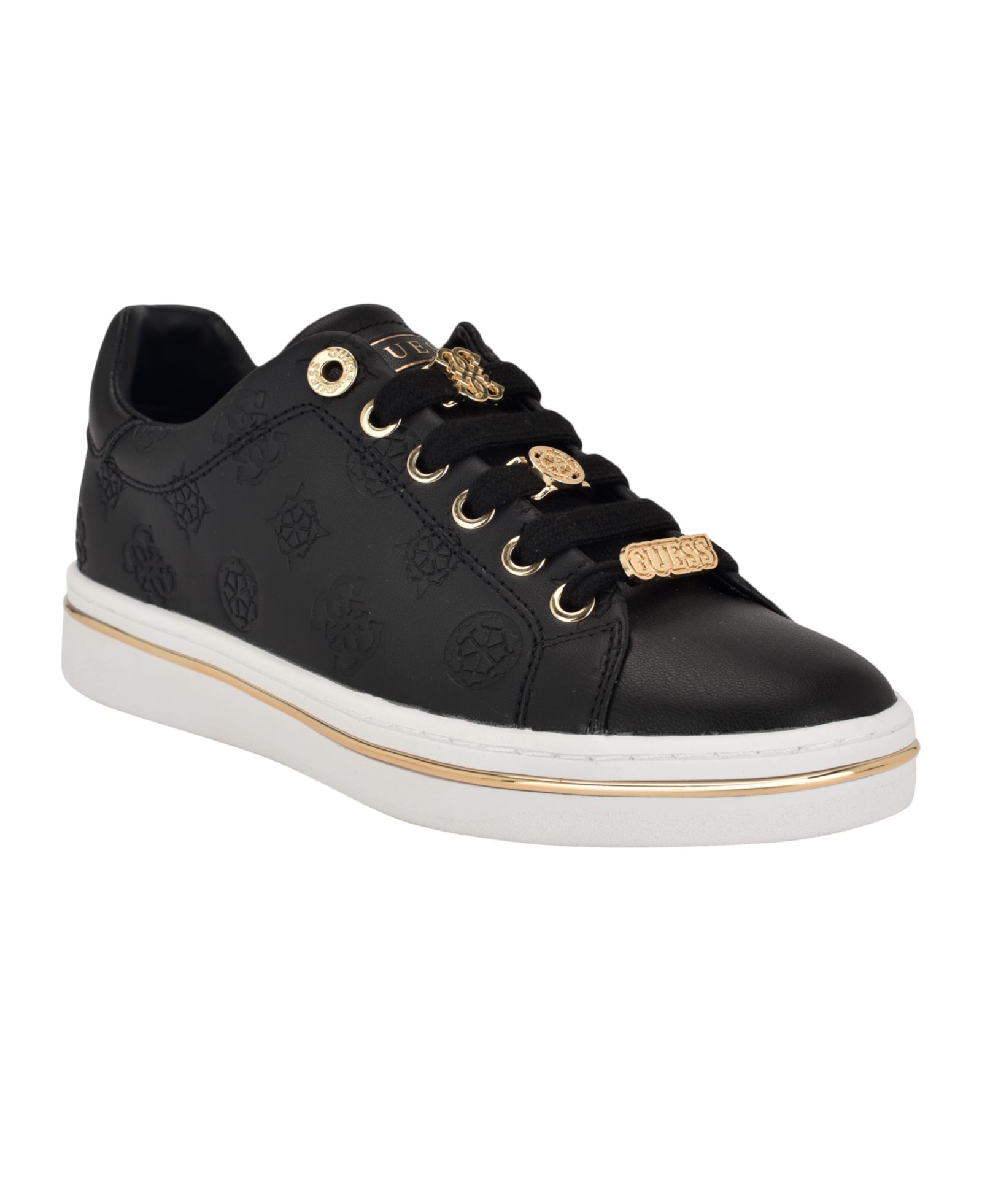 GUESS Women's Stasey Charms Lace-Up Sneaker