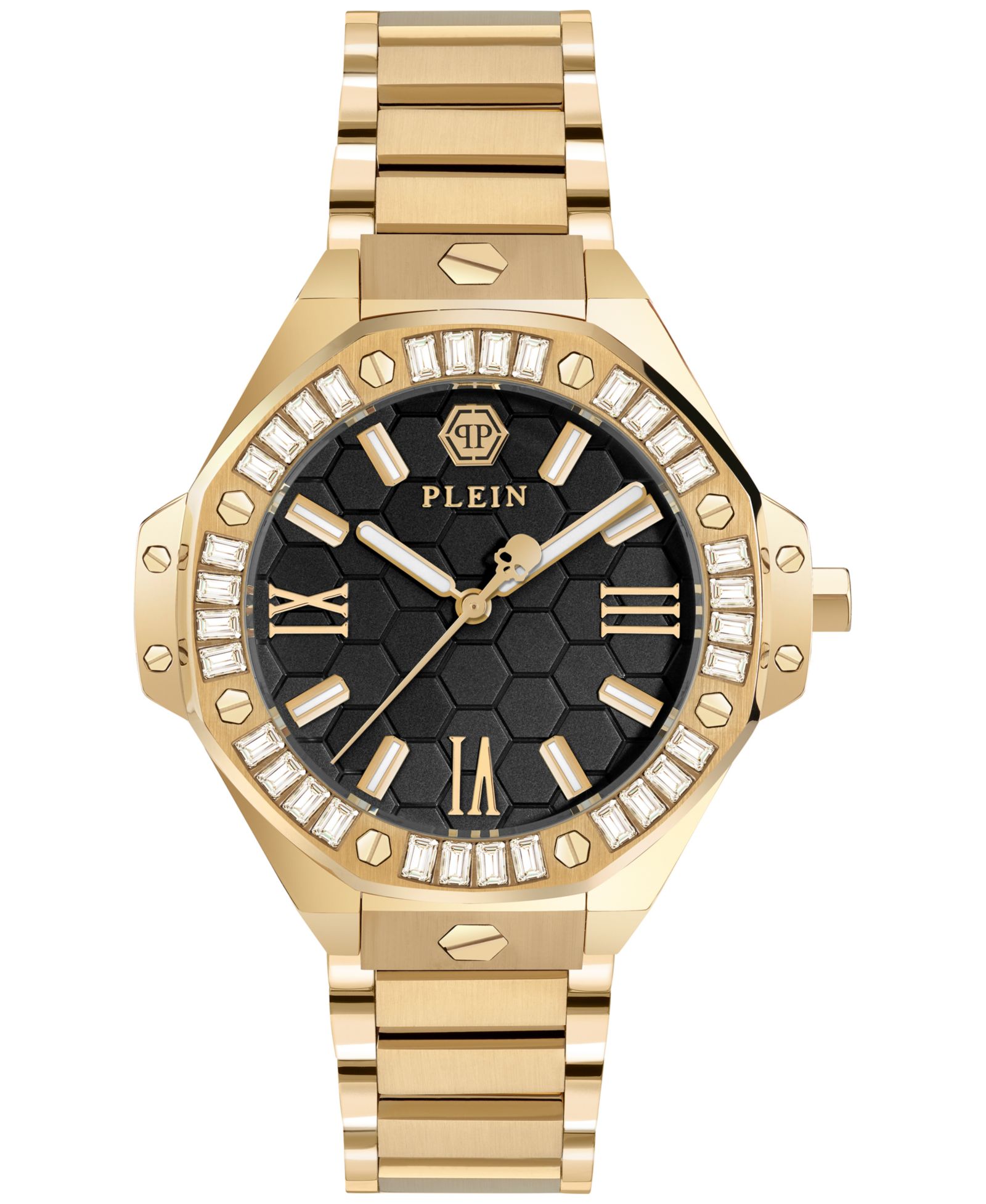 Philipp Plein Женские часы Lady Royal Crystal Gold Ion Plated Stainless Steel 39mm