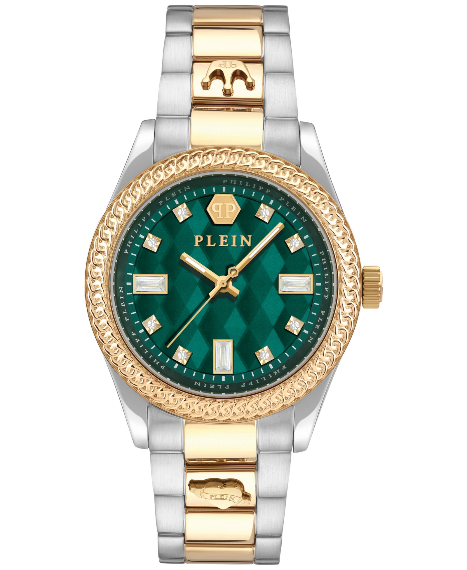 Philipp Plein Женские часы Queen Crystal Two-Tone Stainless Steel 38mm