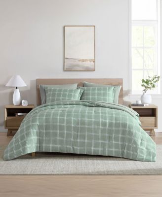Swift Home Grid Plaid Reversible 7-Pc. Comforter Set, Full