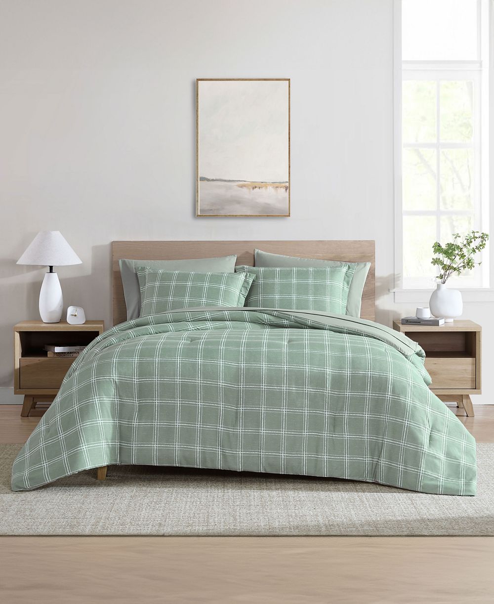 Swift Home Grid Plaid Reversible 7-Pc. Comforter Set, King
