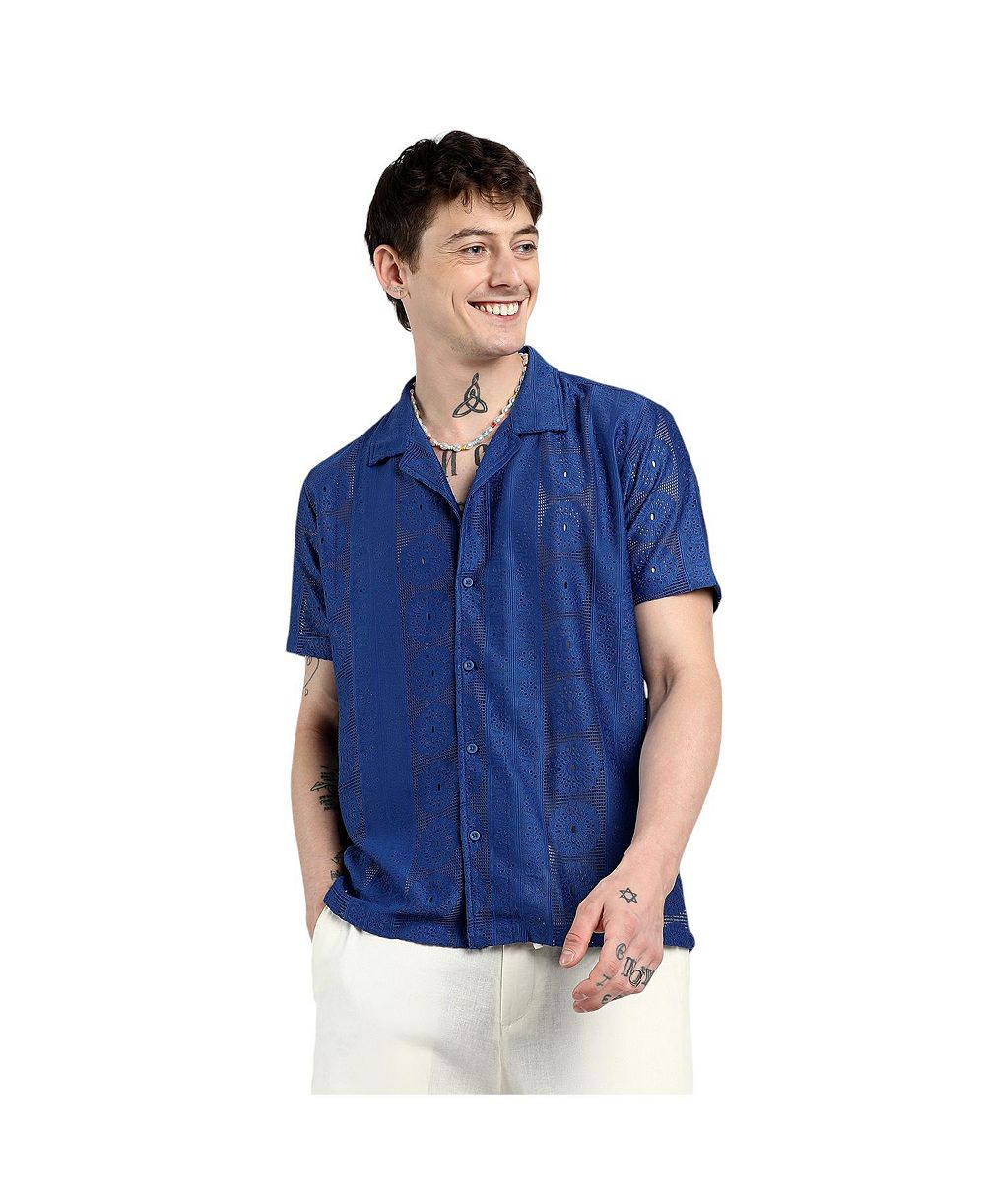 Мужская рубашка Campus Sutra Indigo Blue Mandala