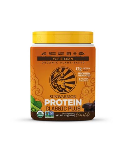 Sunwarrior Classic Plus протеиновый порошок, Chocolate Flavor, 375gm (15 Servings)