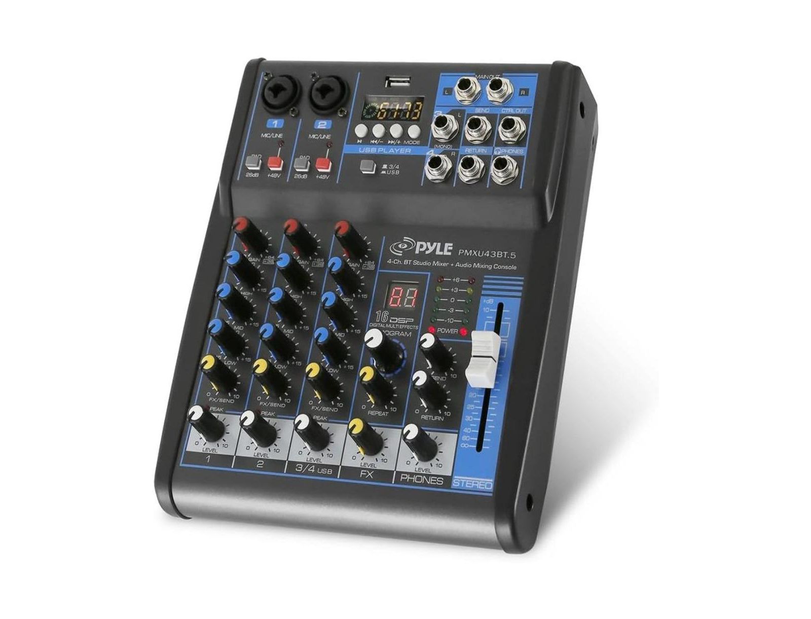 4-канальный Bluetooth микшер Pyle Pro Audio DJ
