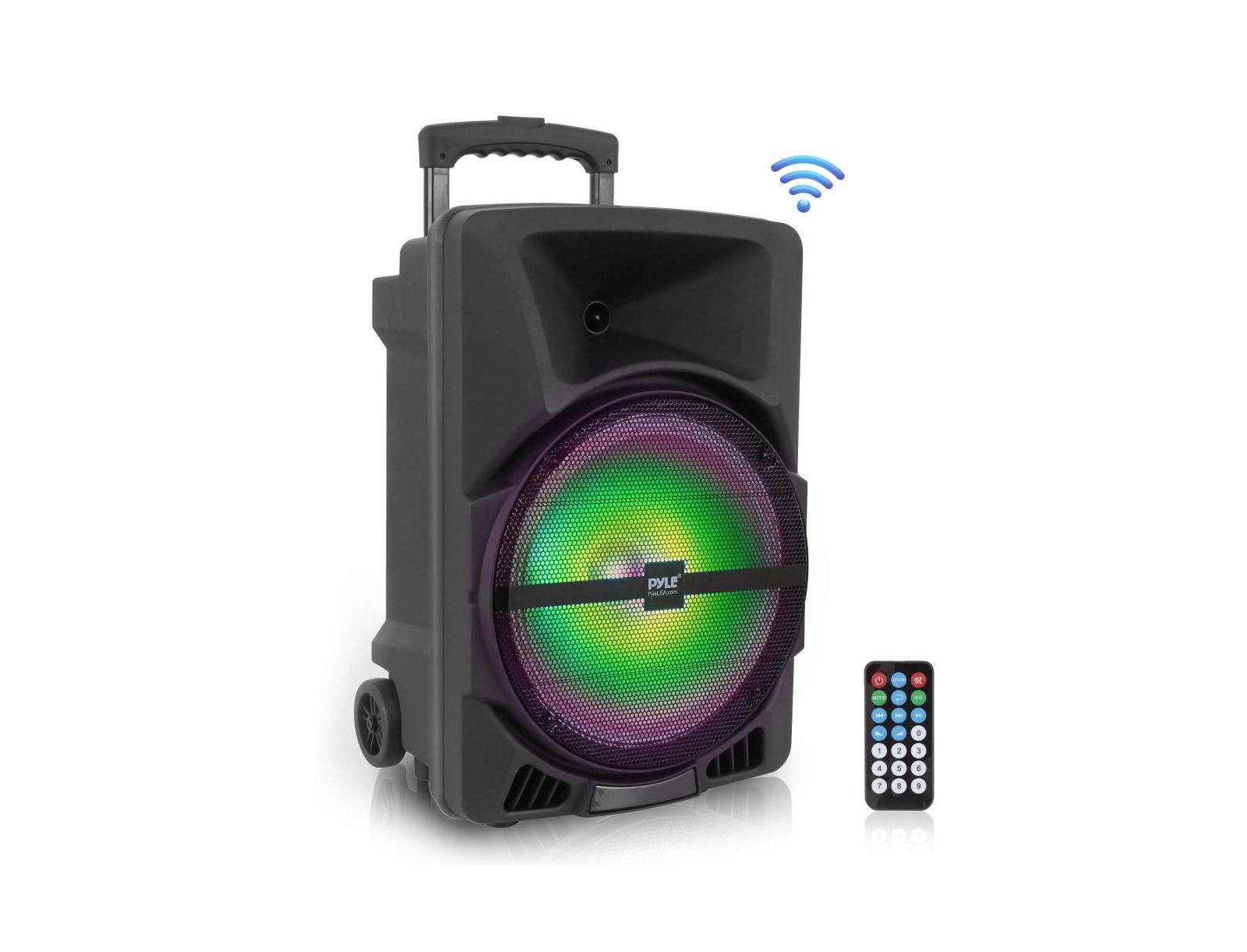 Pyle PPHP1544B Rechargeable Bluetooth LED Portable PA Speaker