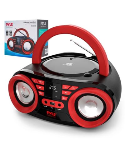 Pyle портативный CD плеер Boombox с Bluetooth, AM/FM радио и USB, 50 Watt