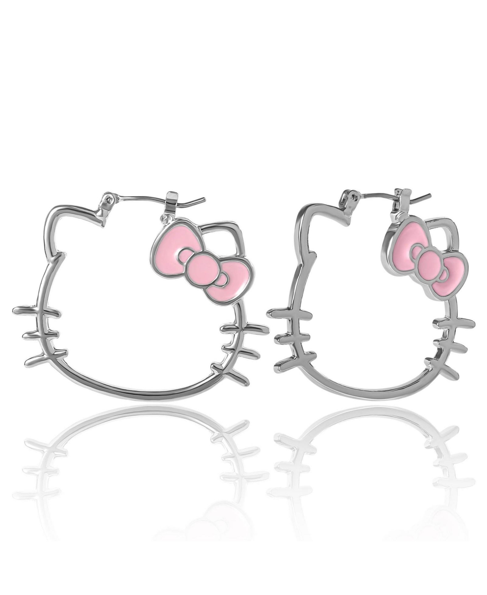 Hello Kitty Sanrio Серьги-кольца Outline Silhouette
