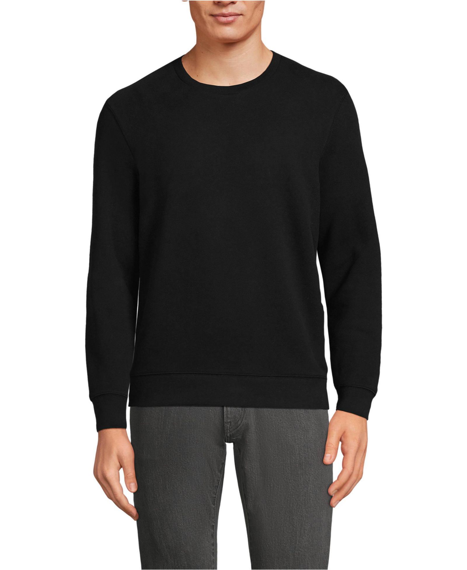 Свитшот Lands' End Big & Tall Long Sleeve Serious Sweats Crew
