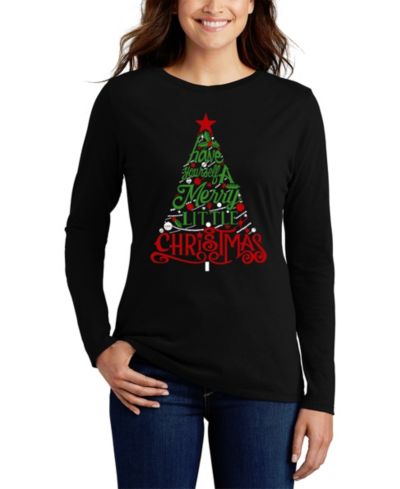 LA Pop Art Женская футболка Long Sleeve Christmas Word Art
