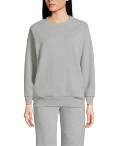 Lands' End Женский оверсайз джемпер с длинным рукавом Serious Sweats