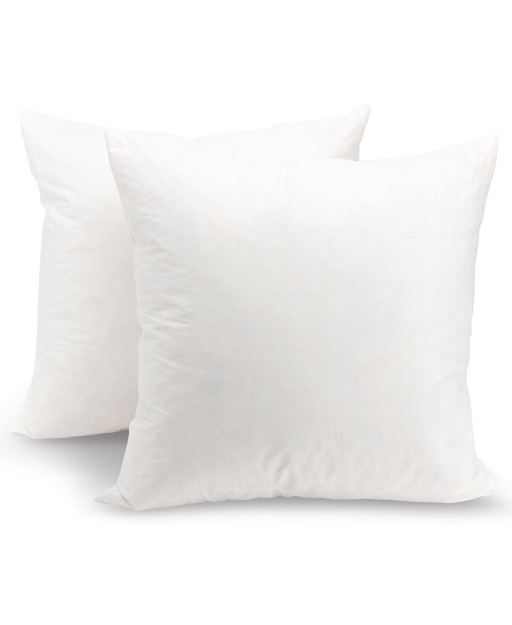 Cheer Collection 95% Feather 5% Down 2-Pack Pillow Inserts, 24" x 24"