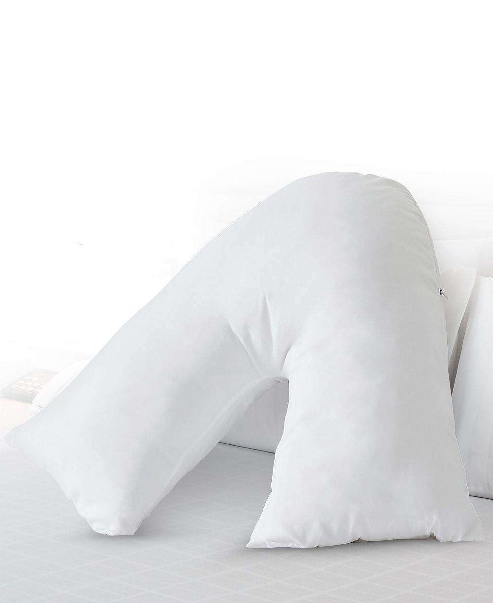 Cheer Collection Natural Kapok V Shape Pillow, 28" x 14"