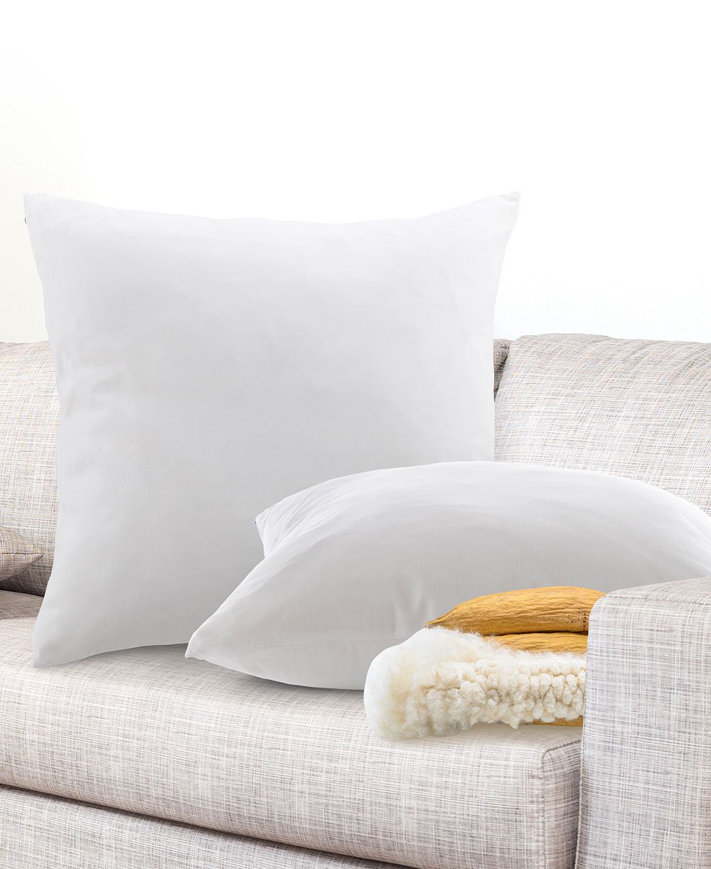 Cheer Collection Natural Kapok 2-Pack Pillow Inserts, 24" x 24"