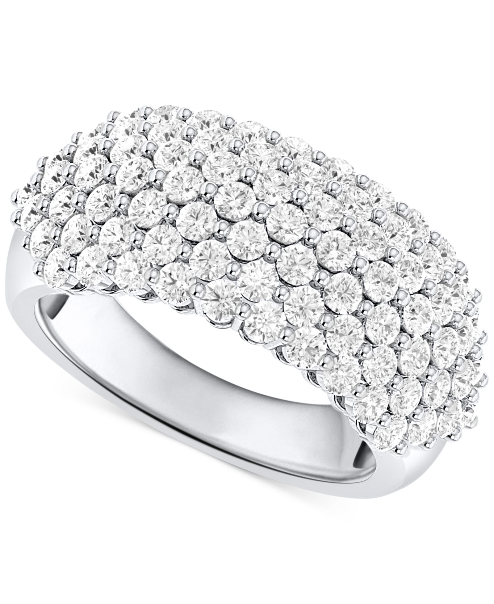 Полоска с бриллиантами Forever Grown Diamonds Lab-Grown Diamond Pavé Band (2 ct. t.w.) из стерлингового серебра или позолоченного стерлингового серебра