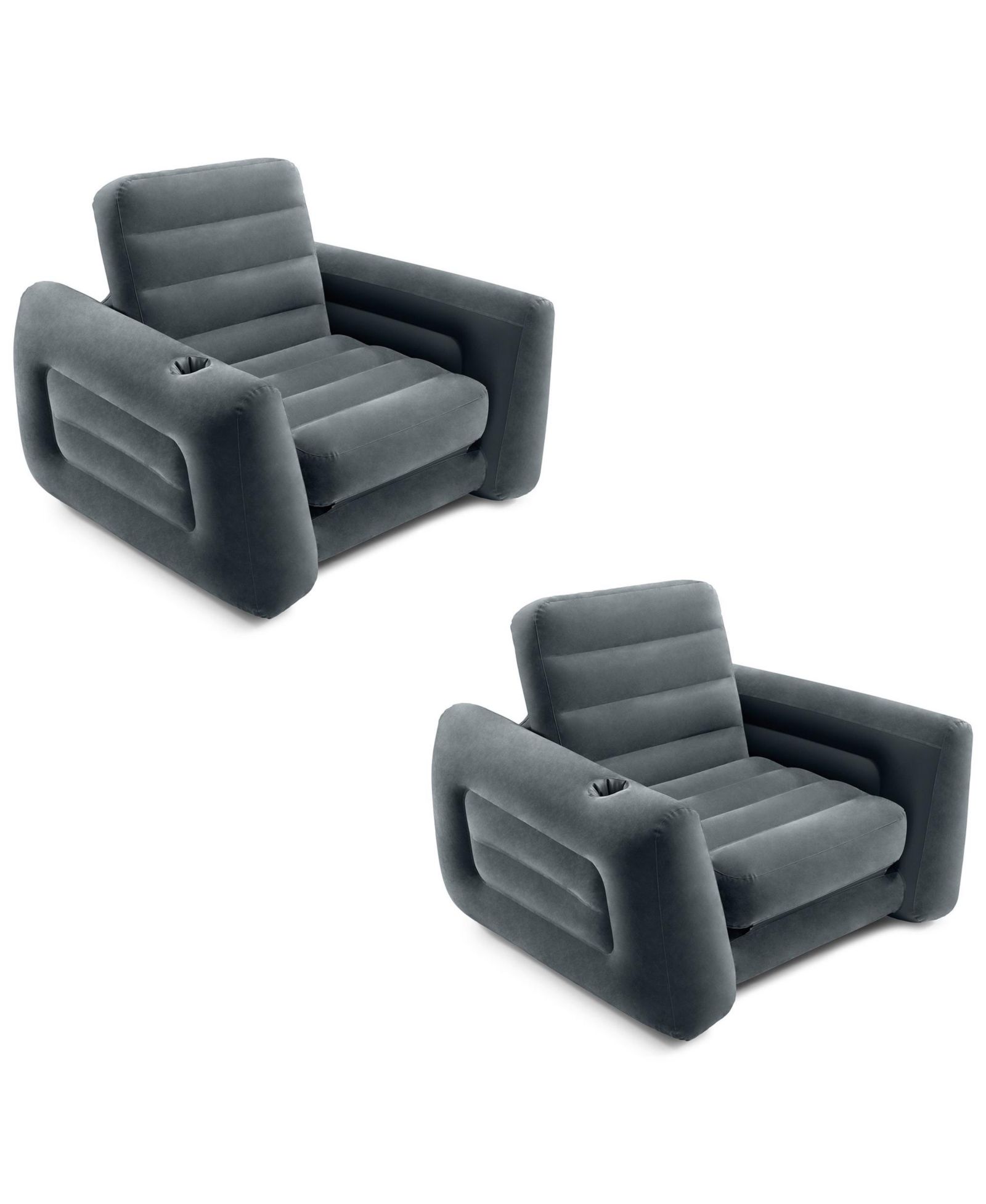 Диван-кровать Intex Inflatable Pull Out Sofa Chair Sleeper/Twin Sized Air Mattress 2 Pack