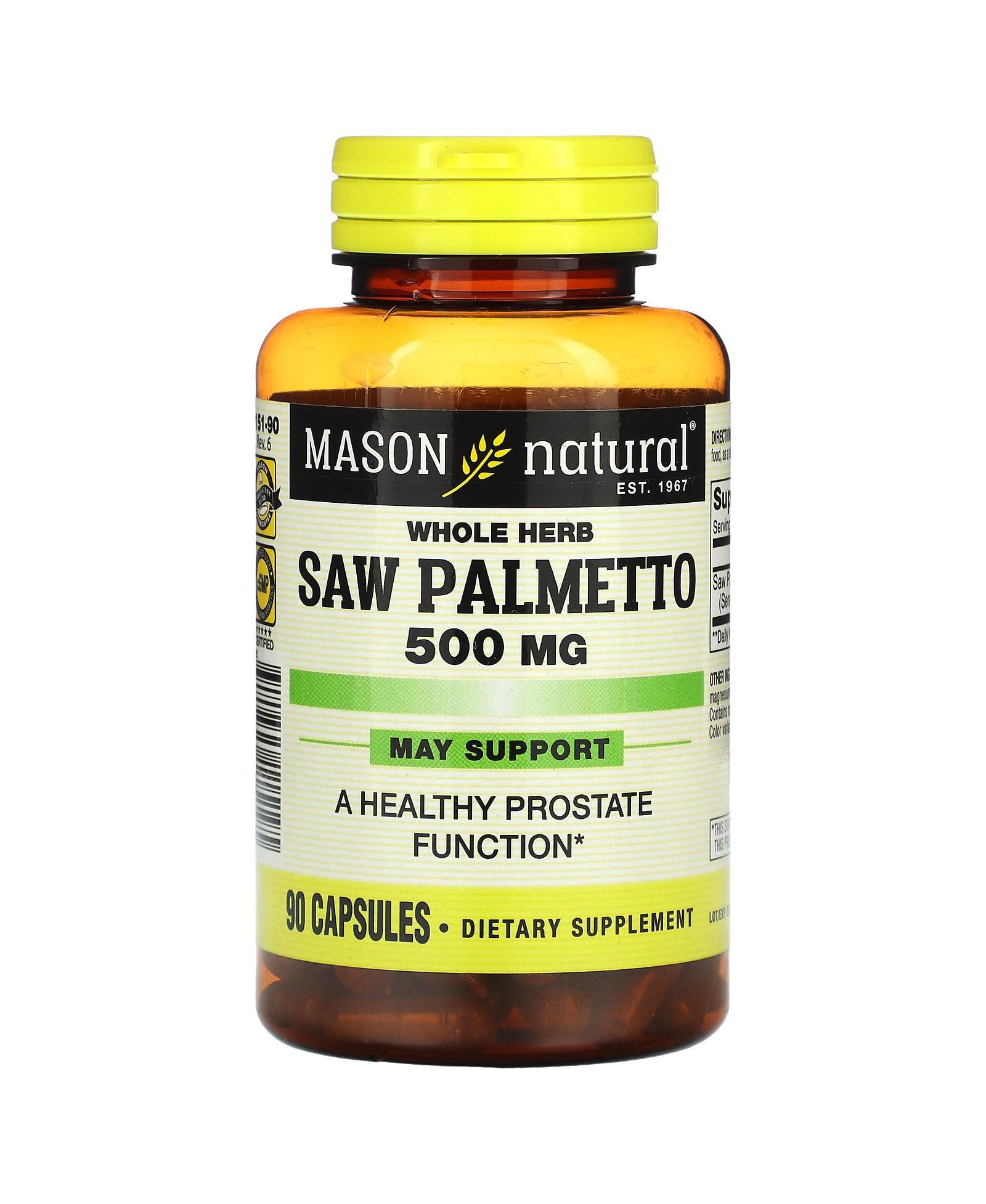Mason Natural Saw Palmetto 500 mg, 90 капсул