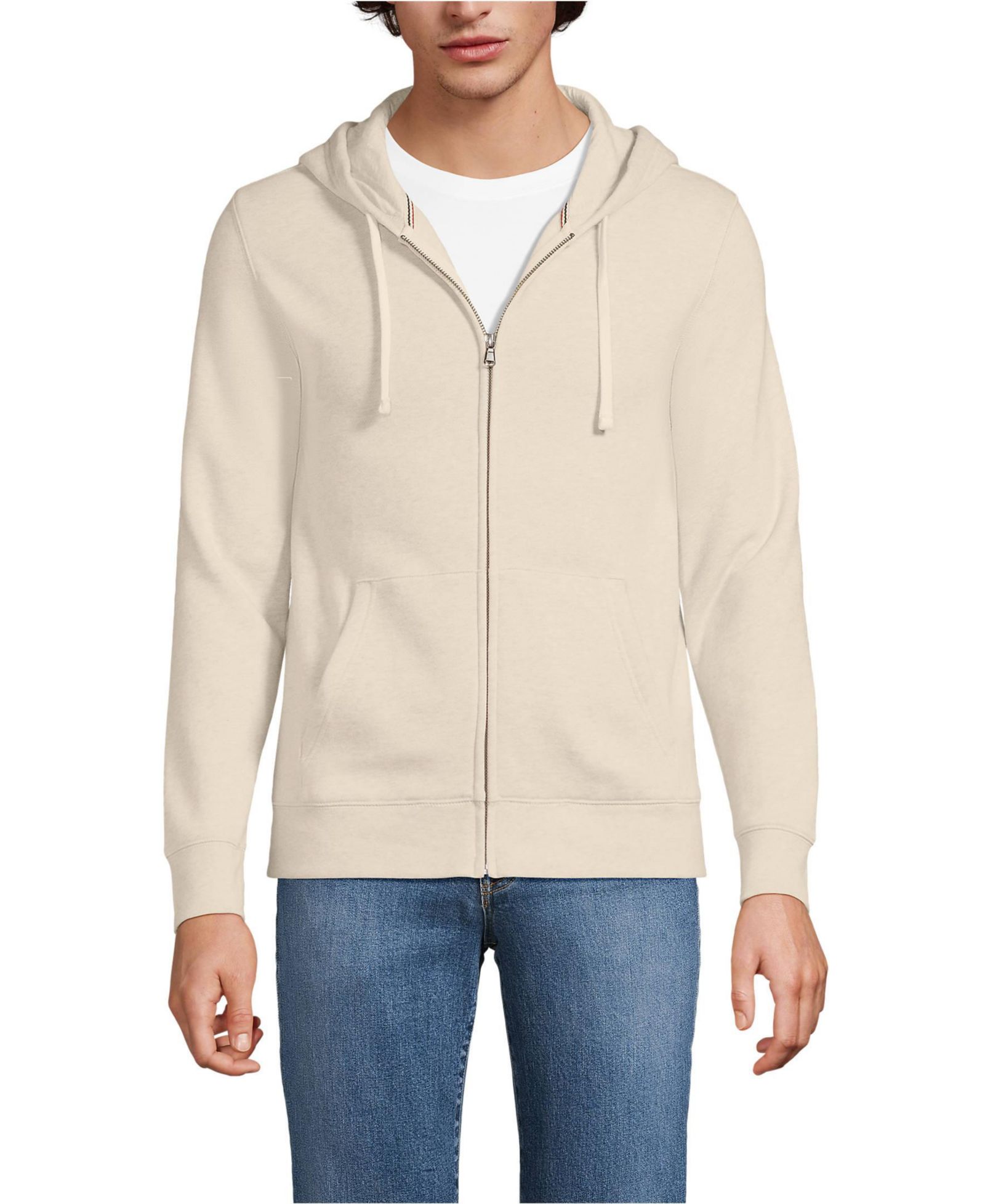Мужское худи Lands' End Long Sleeve Serious Sweats Full Zip