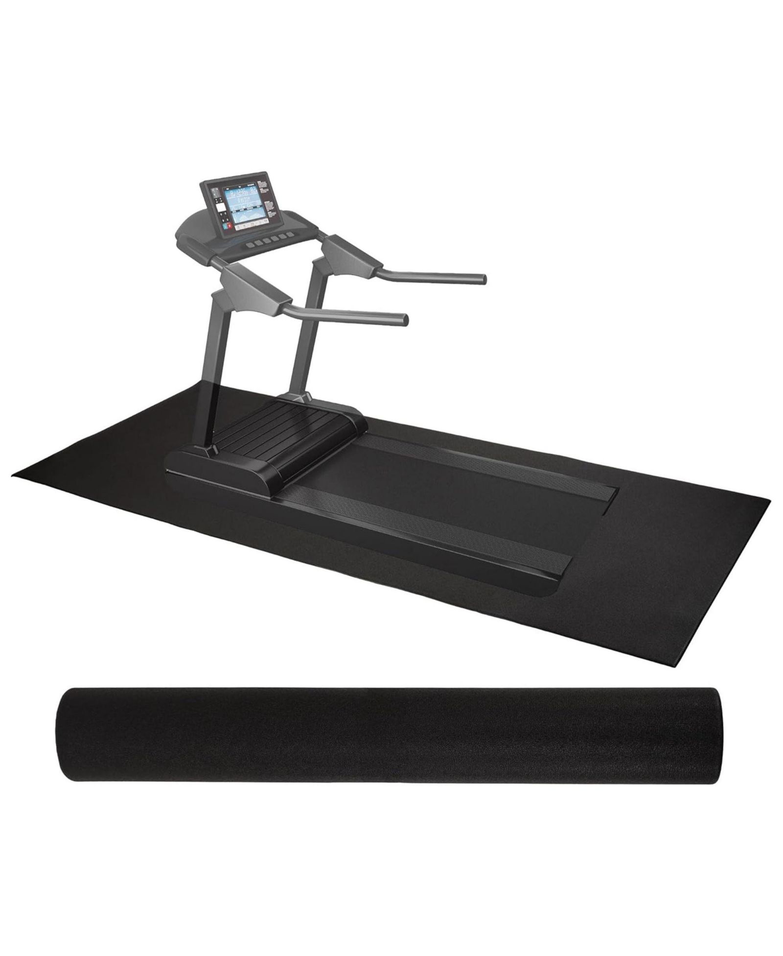BalanceFrom High-Density Gym Equipment Mat, 1/4-Inch PVC Protective Floor Mat for Treadmills, Exercise Bikes, and Heavy Fitness Machines, 9' x 6'