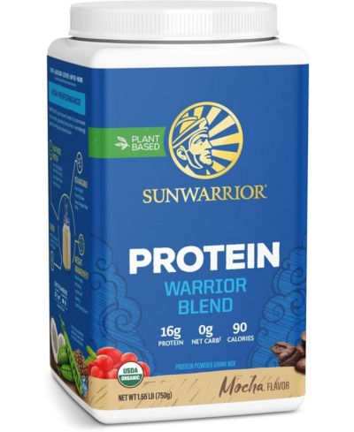 Warrior Blend Protein, органический растительный протеиновый порошок, мокко, Sunwarrior, 750gm