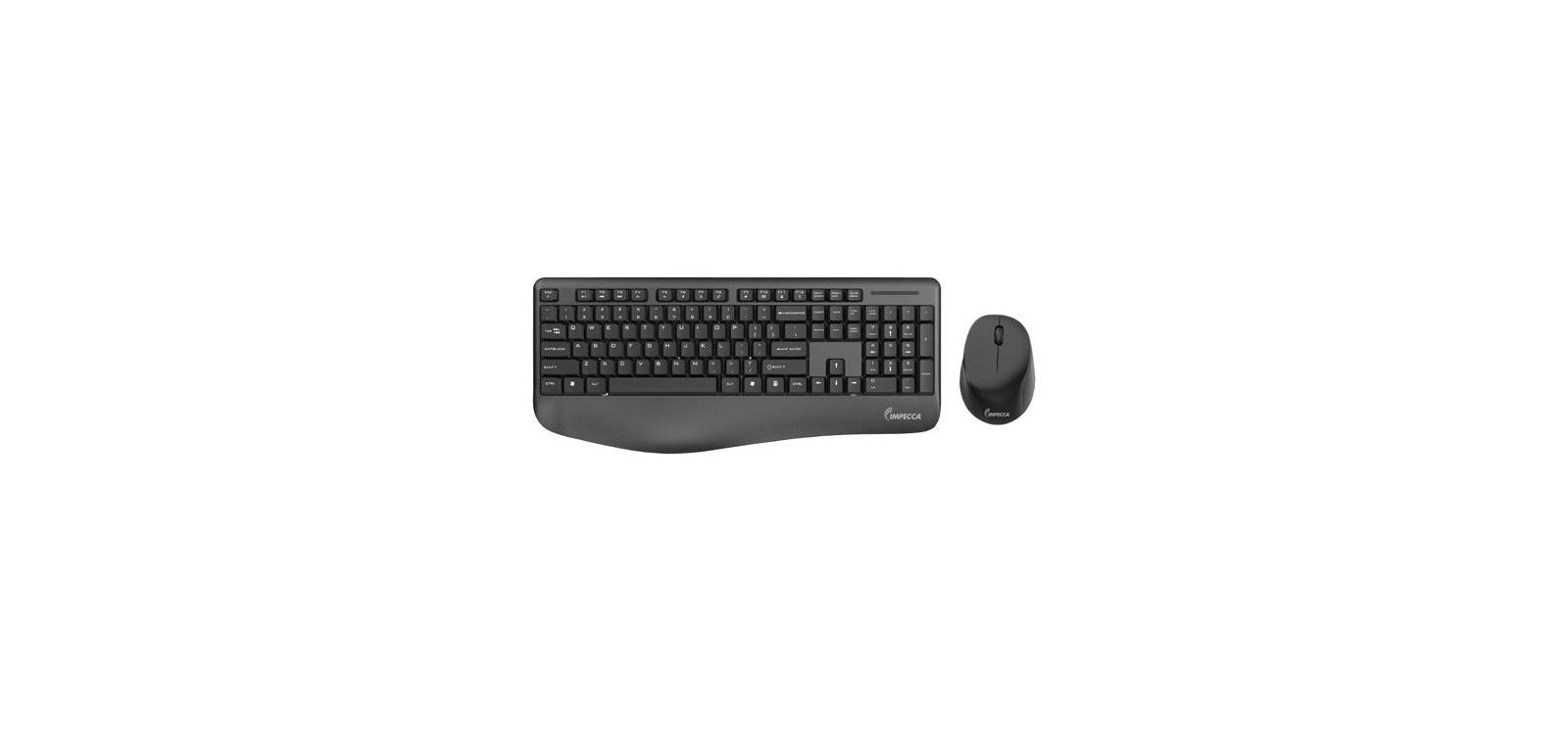 Impecca KB-203 Wireless Ergonomic Full-Size Keyboard and Mouse Combo for Windows/Mac