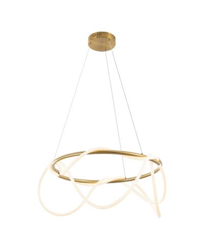 Lisette Contemporary Minimalist 360 Adjustable Silicone Neon Rope Dimmable Integrated LED Chandelier