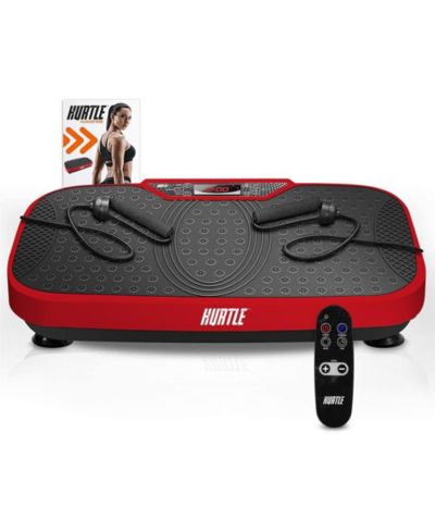 Hurtle Core Fitness Training Vibration Machine With Adjustable Speed, Red
