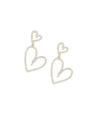 SOHI Women's Heart Drop Earrings