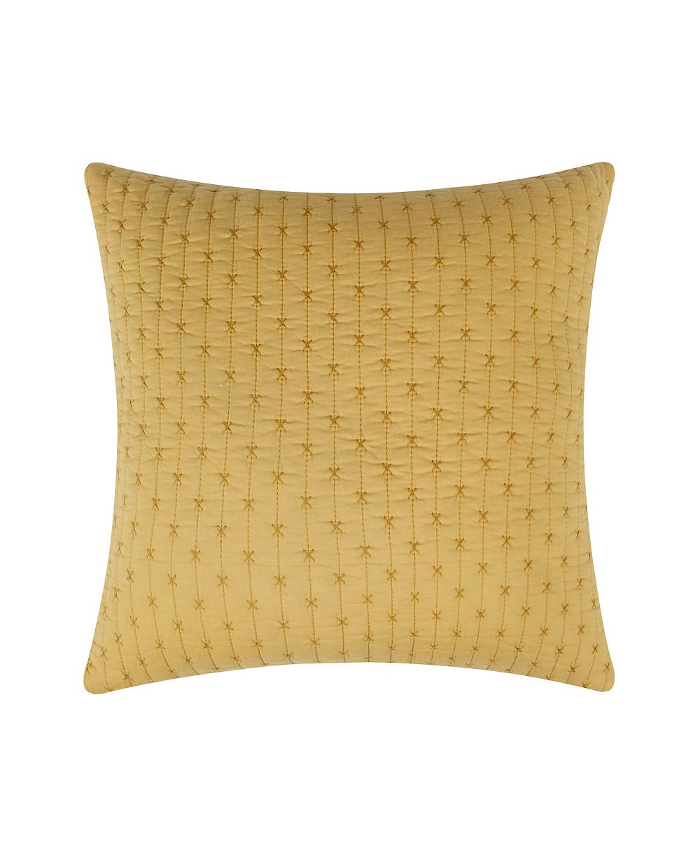 Levtex Cross Stitch Quilted Decorative Pillow, 18" x 18"