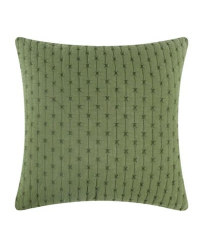 Levtex Cross Stitch Quilted Decorative Pillow, 18" x 18"