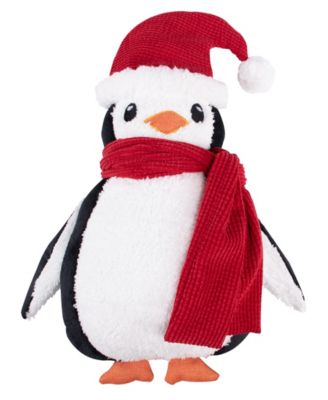 Декоративная подушка Levtex Merry Bright Pine Plaid Penguin в форме пингвина, 13.5" x 9.5"