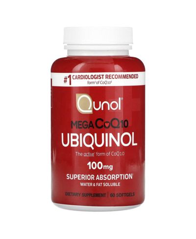 Qunol Mega CoQ10 Ubiquinol - 60 мягких капсул