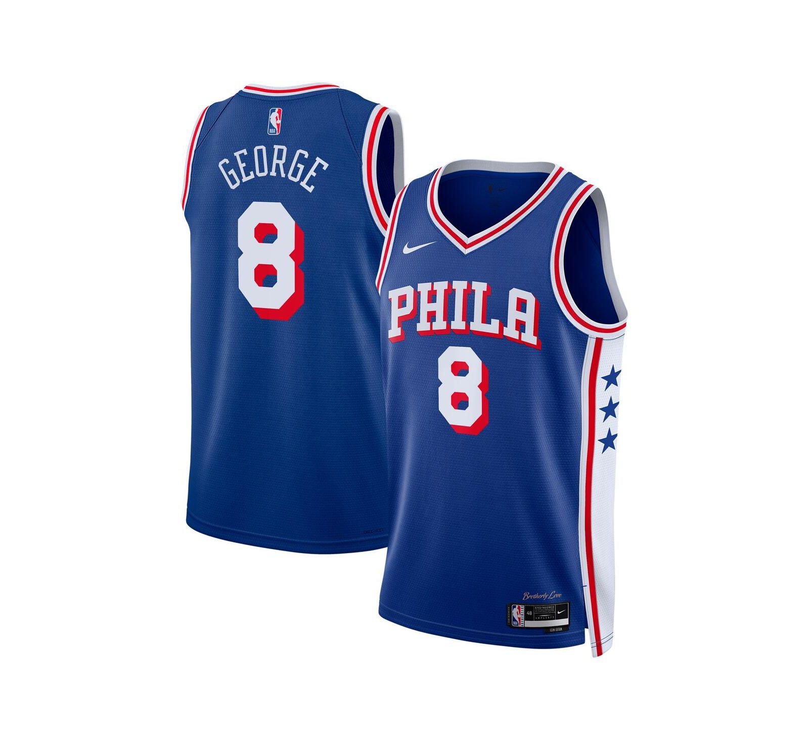 Nike Men's and Women's Paul George Royal Philadelphia 76ers 2024 Offseason Addition Nike Swingman Jersey