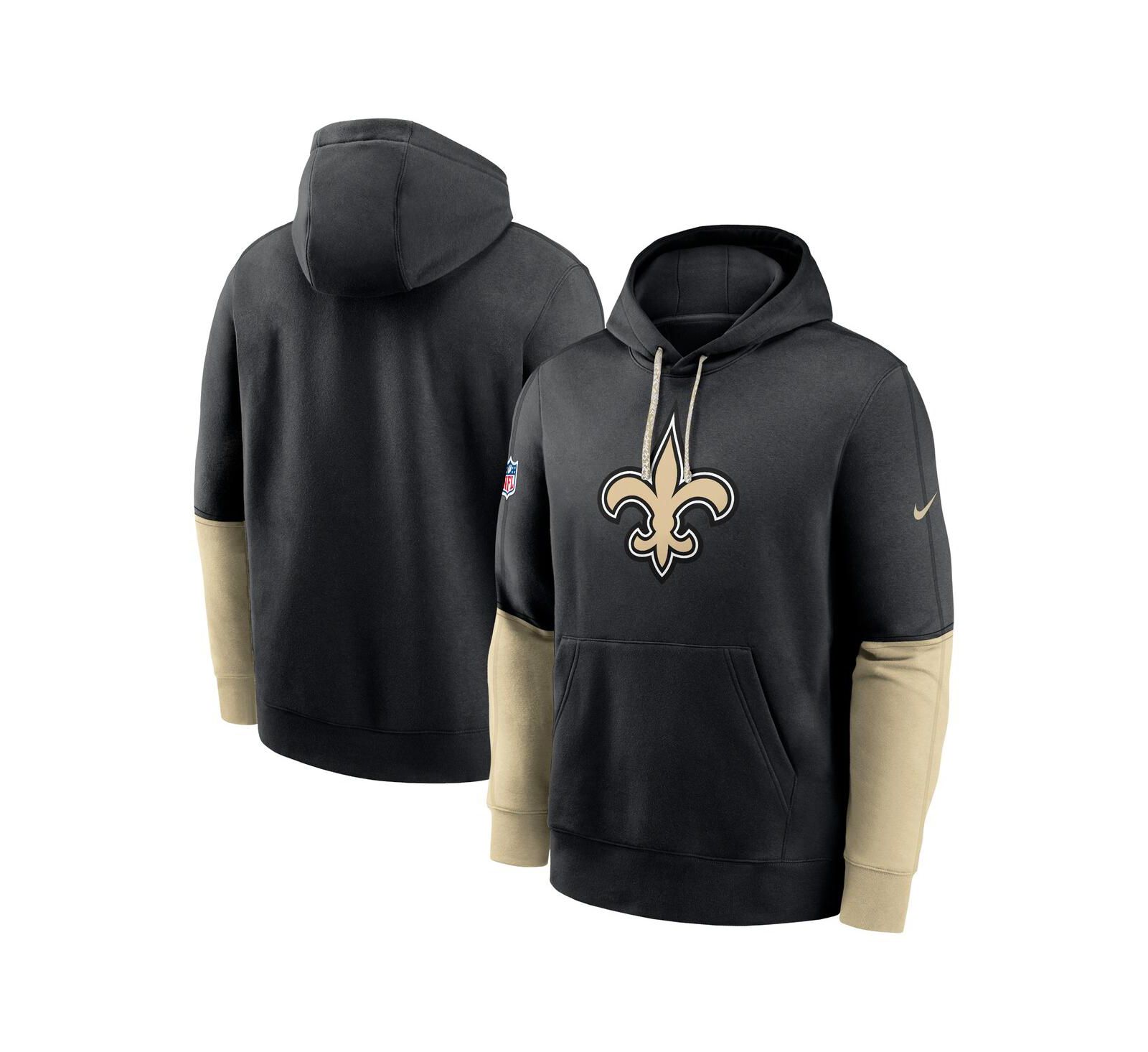Nike Men's Black New Orleans Saints 2024 Sideline Club Pullover Hoodie